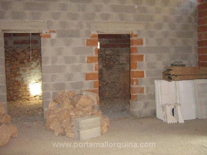 Estado de la obra en el interior