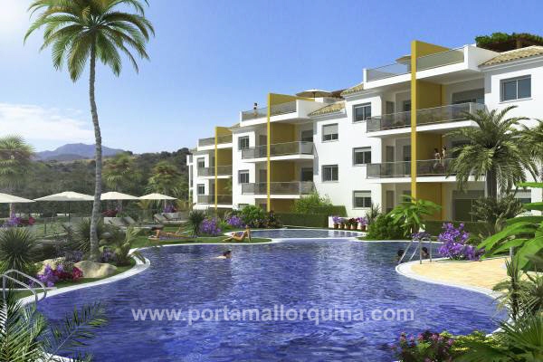 Vista del complejo de apartamentos