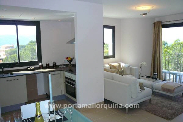 Cocina moderna con todos los muebles