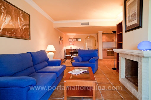 Salón y chimenea