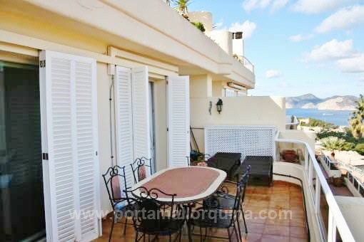 Terraza con vistas al mar