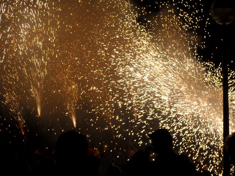 San Sebastian se celebra con fuego