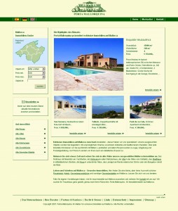 El sitio web de Porta Mallorquina hace 10 años.