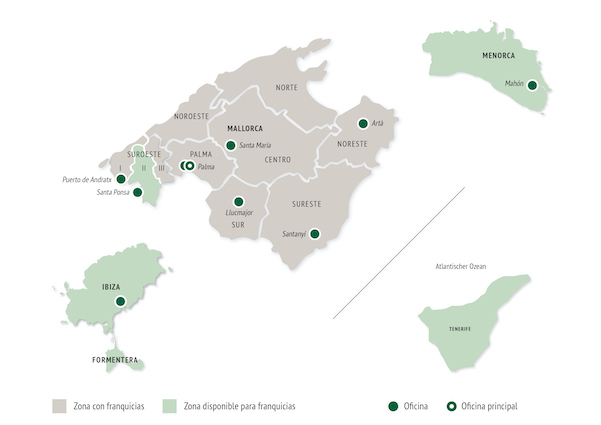 Territorios de franquicia de Porta Mallorquina