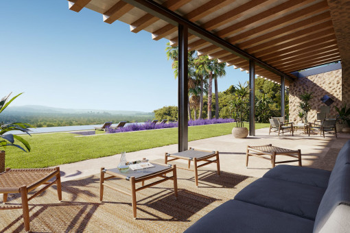 Terraza y jardín