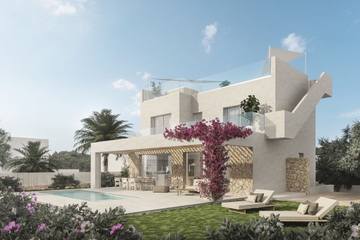 Moderna villa de nueva construcción con piscina en zona tranquila de Cala Figuera