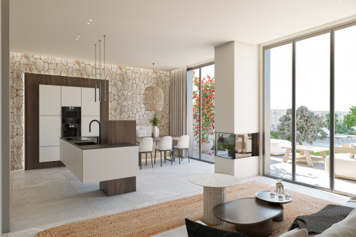 Open plan layout