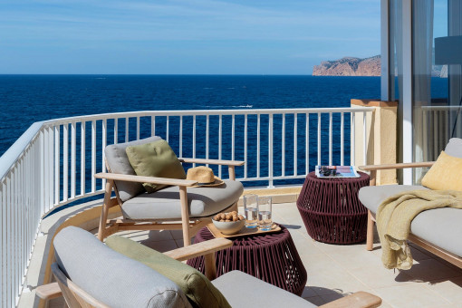 Terraza con impresionantes vistas al mar