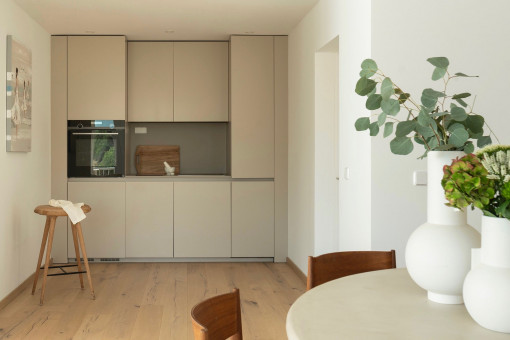 Cocina amueblada con mucho gusto