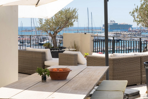 Terraza con vistas al mar