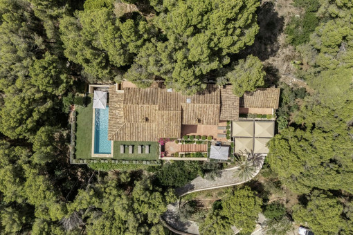 Vista aérea de la finca