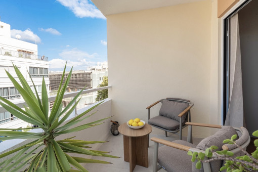 Terraza cubierta con vistas panorámicas