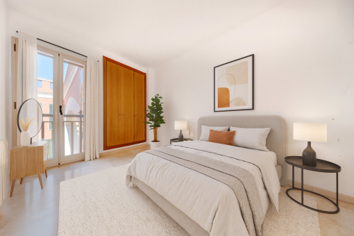 Uno de tres dormitorios