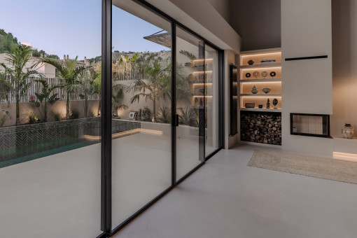 Zona de estar con terraza contigua