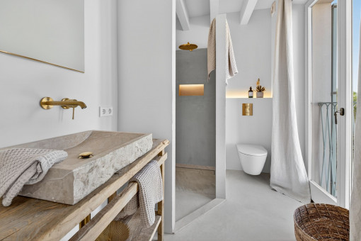 Baño con microcemento