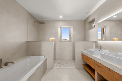 Baño con microcement