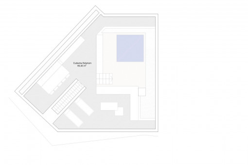 Plano de la terraza en la azotea