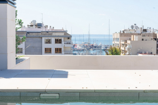 Vista idílica al puerto