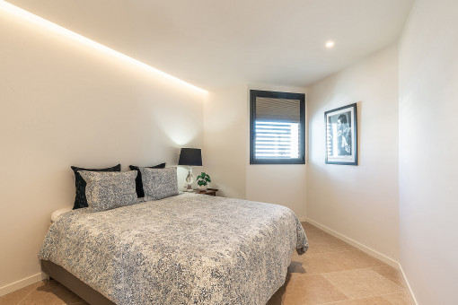 Uno de los tres dormitorios