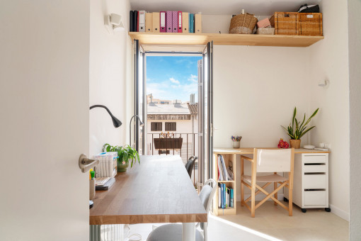 Uno de los tres dormitorios