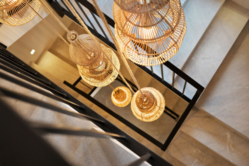 Escalera que conduce al dormitorio principal