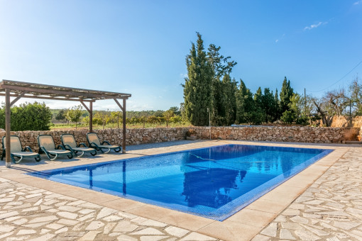 Piscina con ducha