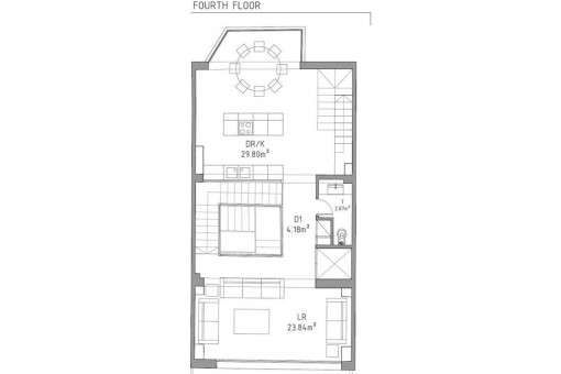 Plano de la cuarta planta