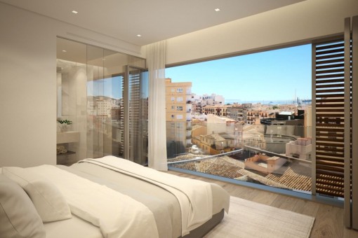 Confortable dormitorio con vistas a Palma