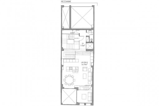 Plano de la planta superior