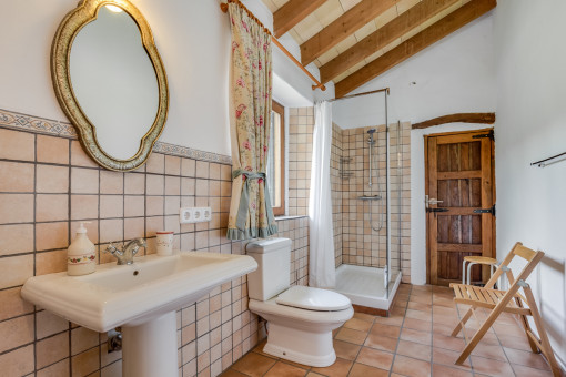 Encantador baño con ducha
