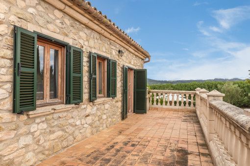 Terraza espaciosa en la planta superior