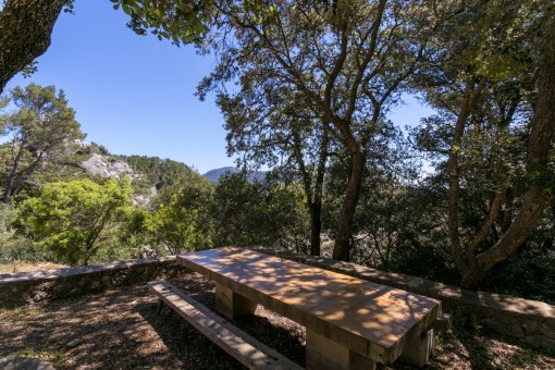 Terraza idílica rodeada de naturaleza