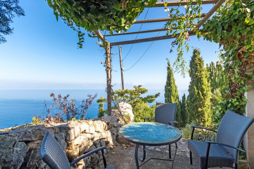 Terraza romántica con vistas al mar