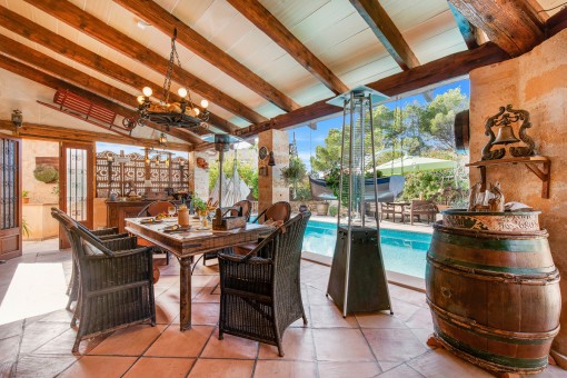 Terraza con comedor