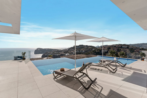 Terraza con vistas al mar