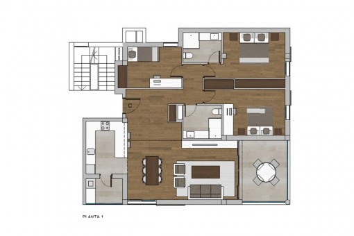 Precioso apartamento en el primer piso de un nuevo edificio en Son
