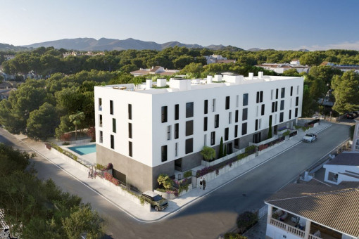 Proyecto de apartamentos nuevos e inteligentes, Energia clase A de 21 viviendas, modernas y en el centro de Cala Ratjada