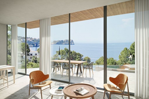 Salón con vistas al mar