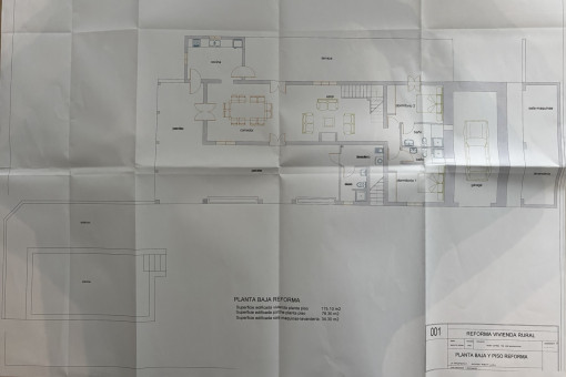 Plano planta baja y piscina