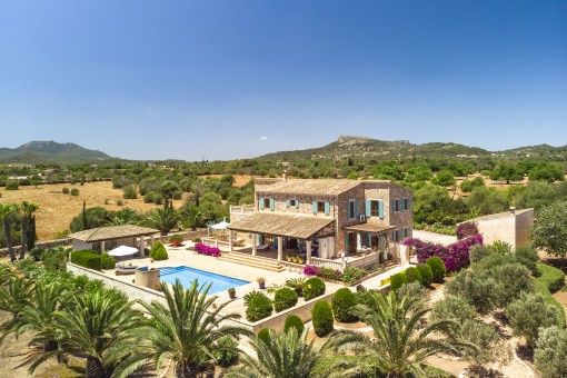 La finca a vista de pájaro
