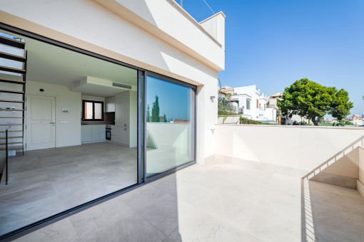 Casa adosada con azotea privada, jacuzzi y vistas en Palma,El Terreno