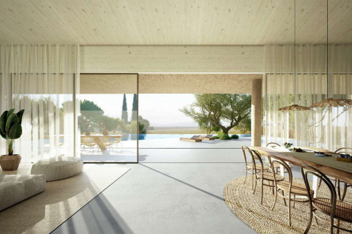Arquitectura moderna y minimalista en el interior