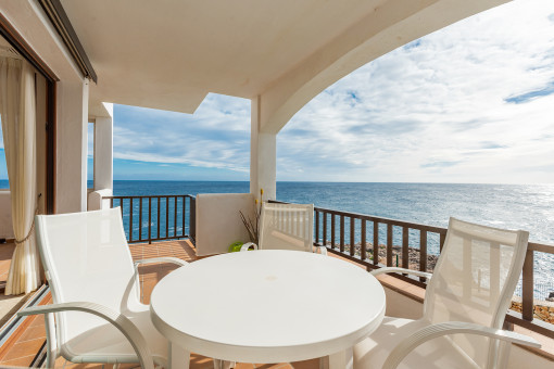 Terraza con vistas al mar