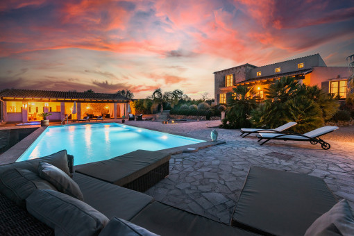 Finca de noche