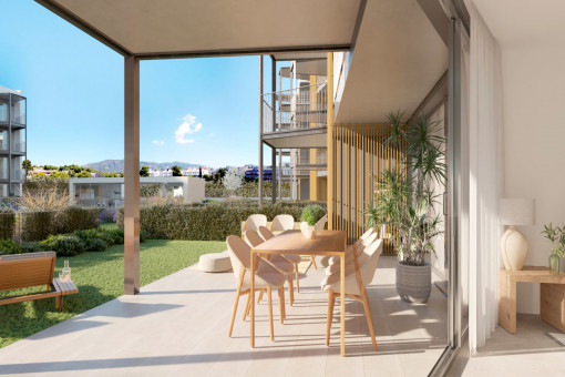 Piso nuevo de 2 dormitorios con amplia terraza cerca de la playa Palmanova