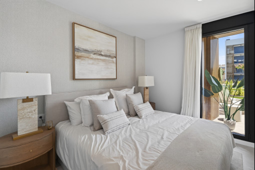 Elegante dormitorio doble