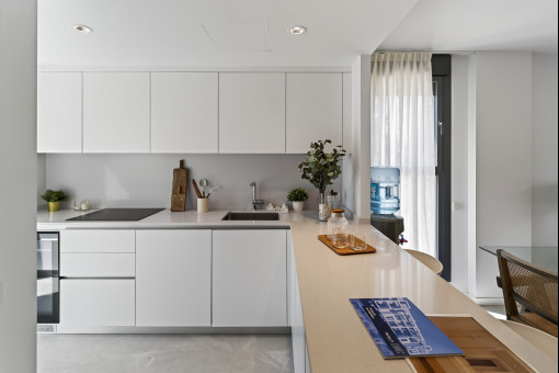 Cocina abierta con barra