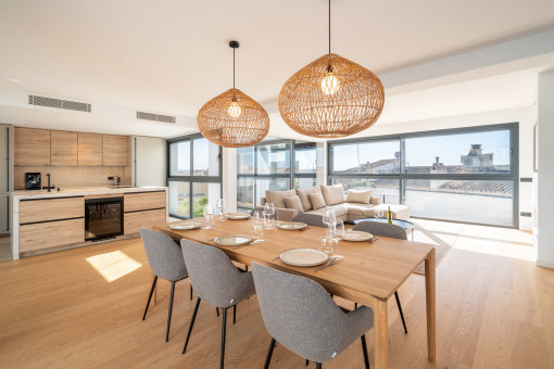 salon comedor de concepto abierto