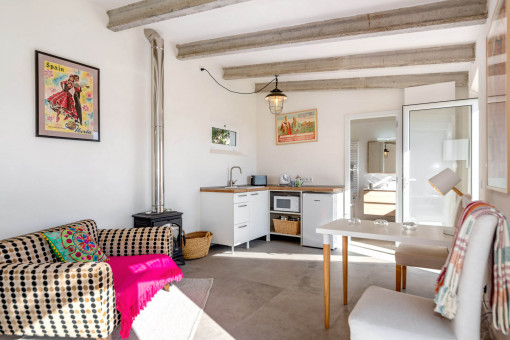 Salón y dormitorio abierto