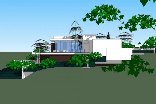 Vista exterior de la villa